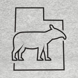 Utah Horse - Tapir  (black outline) T-Shirt